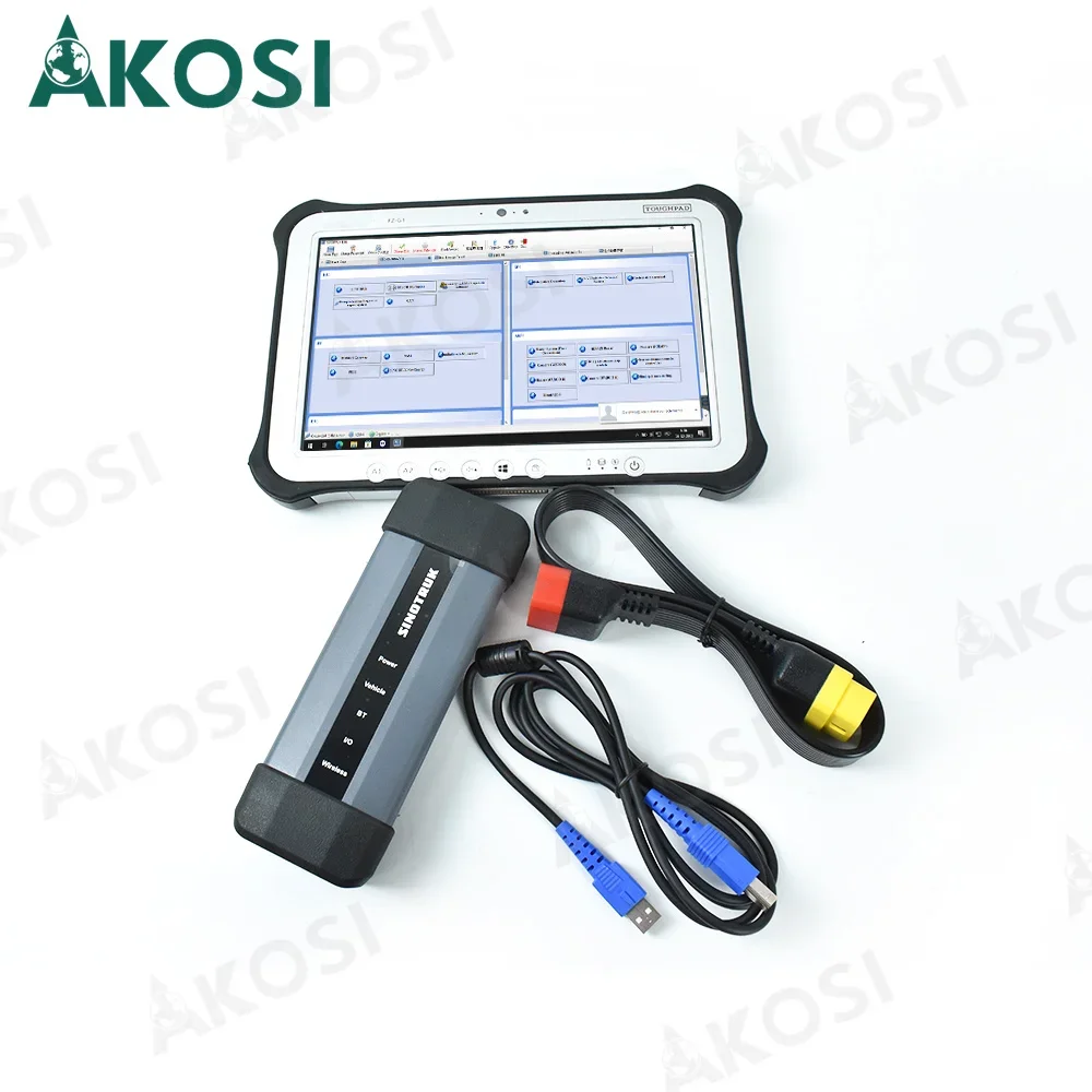 

Готовый к использованию FZ G1 планшет + для SINOTRUK HOWO SHACMAN для HOWO/A7/T7H/Sitrak/Hohan Cnhtc Тяжелый грузовик диагностический сканер инструмент