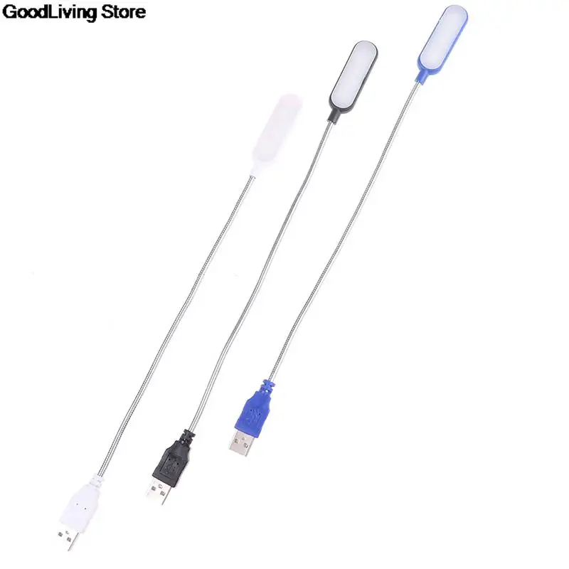 1pc Portable USB LED Mini Book Light Reading Light Table Lamp Flexible 6leds USB Lamp for Power Bank Laptop Notebook PC Computer