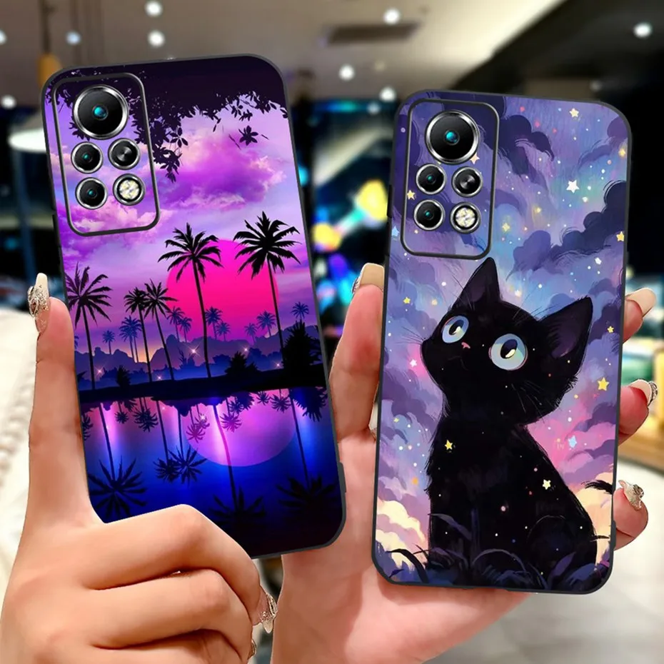 Sleek Black Silicone Soft Back Phone Case - New Design