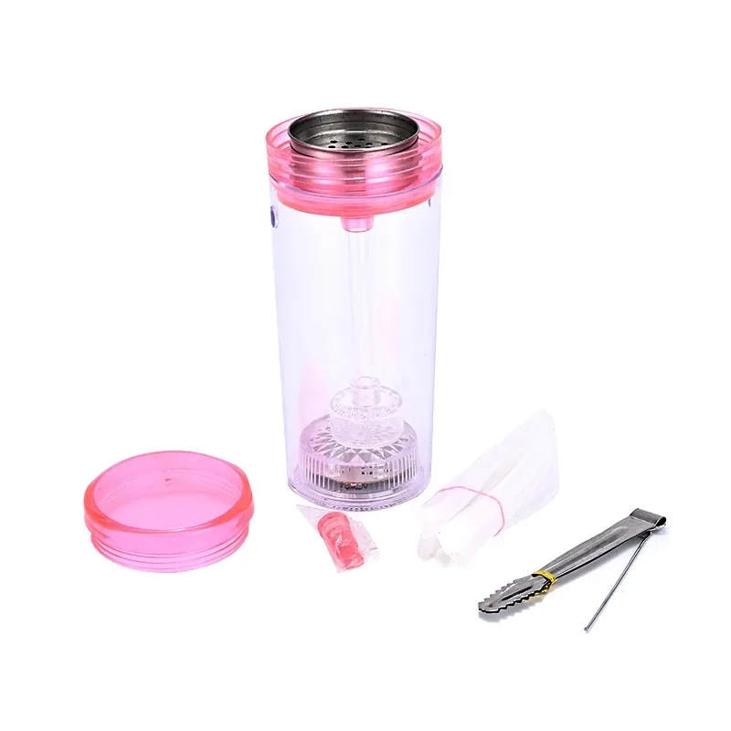 Handheld LED Hookah Smoking Cup Chicha Tobacco Bowl Water Pipe Nargile Narguile Cachimbas Kit Completo Shisha Kettle hookah accessories hookah set