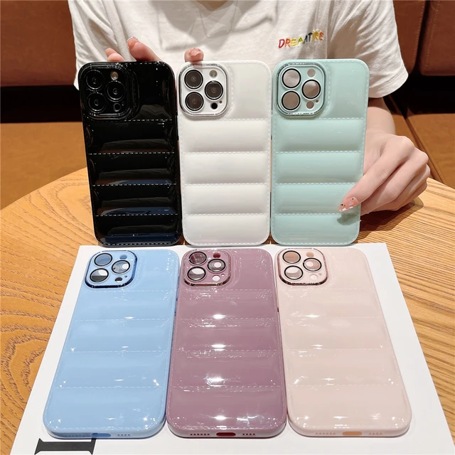 Funda Para iPhone 13 Mini Tpu Puffer Con Protector De Camara