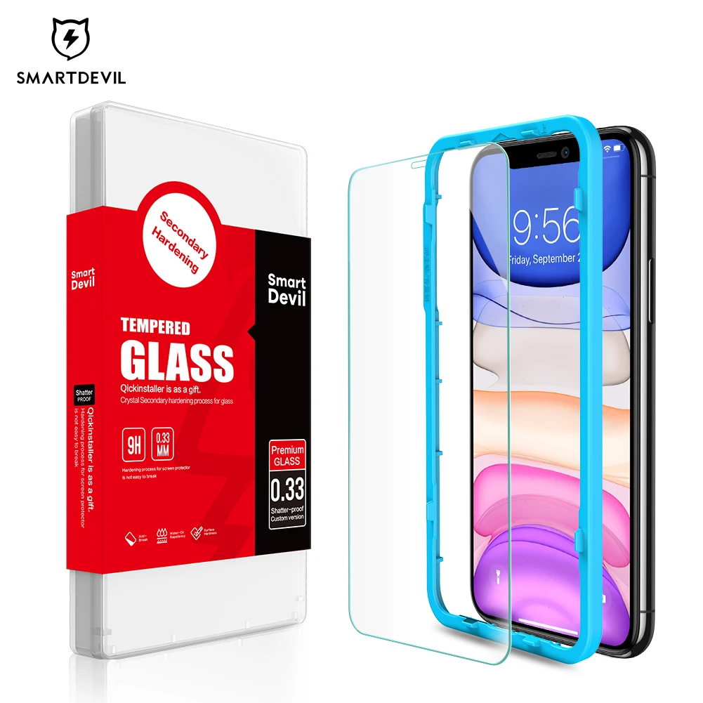 SmartDevil Screen Protector For iPhone 11 12 13 Mini Pro Max Tempered Glass X 8 7 Plus XS XR Non-full Cover Front Film phone protector