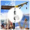 Rope Hoist Pulley System 5:1 Lifting Power 3/8 Rope Pulley Hoist 2200 Lbs Breaking Strength Heavy Duty Pulley System Rope Pulley 3