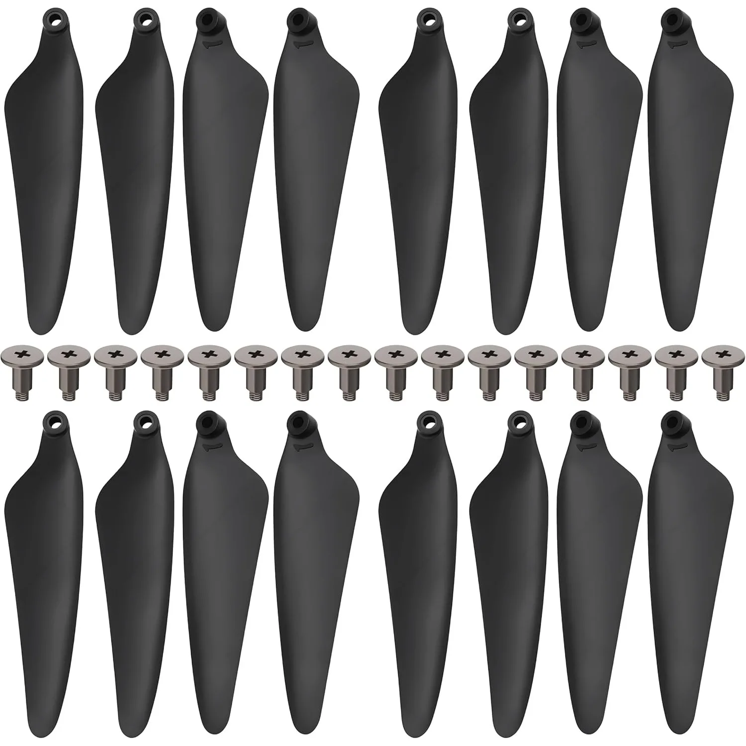 16PCS 접이식 프로펠러 및 나사 교체 부품 SJRC Holy Stone HS360S HS360E RC 쿼드콥터 드론 블레이드와 호환 가능