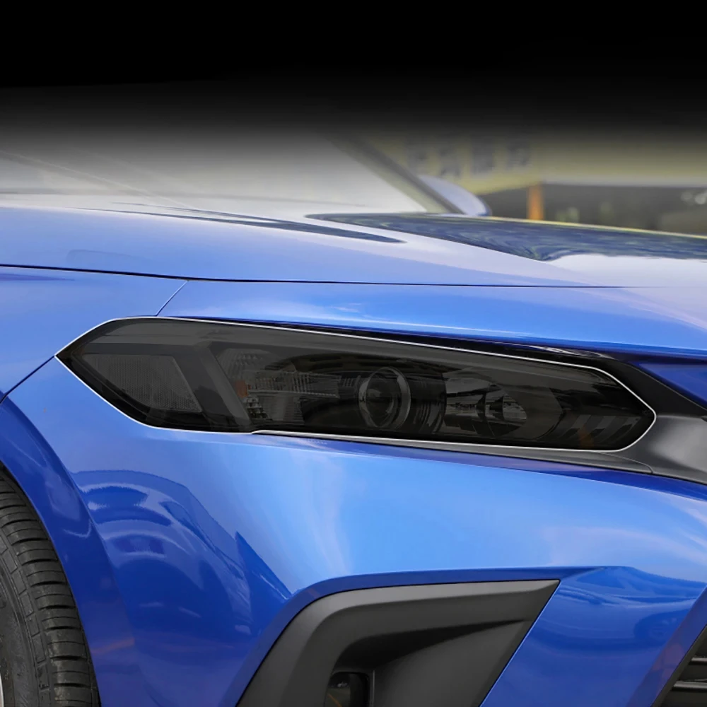 

2 шт., прозрачные ТПУ наклейки для передних фар Honda Civic 11 поколения 2022