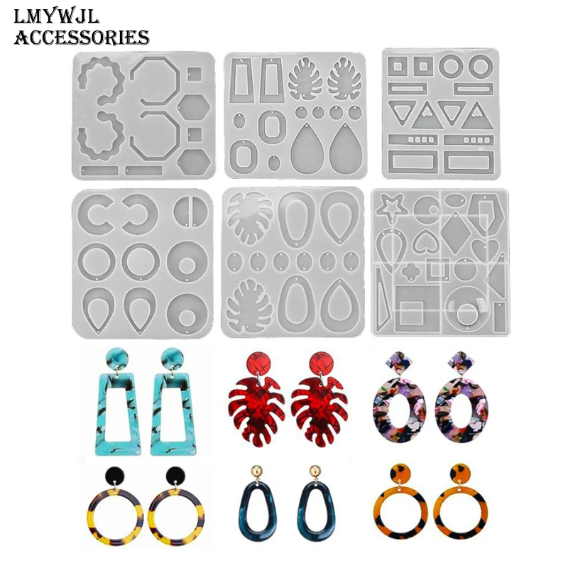 20 Styles/American Earring Silicone Mold Various Patterns Earring Pendant Jewelry Epoxy Resin Mold Jewlery Making Supplies 1 pcs 3d umbrella epoxy resin molds bumbershoot silicone mold for diy earring jewelry making dried flower decor crafts supplies