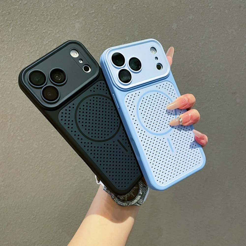 Breathable Grid Matte Magnetic Case with Cooling Heat Dissipation
