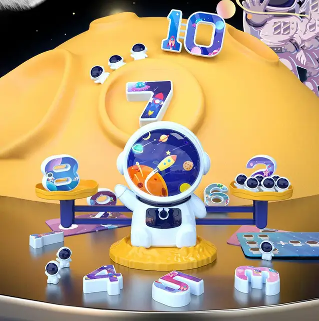 Balança Numérica Astronauta Jogo Infantil Matemático Educativo - Tralalá 4  Kids