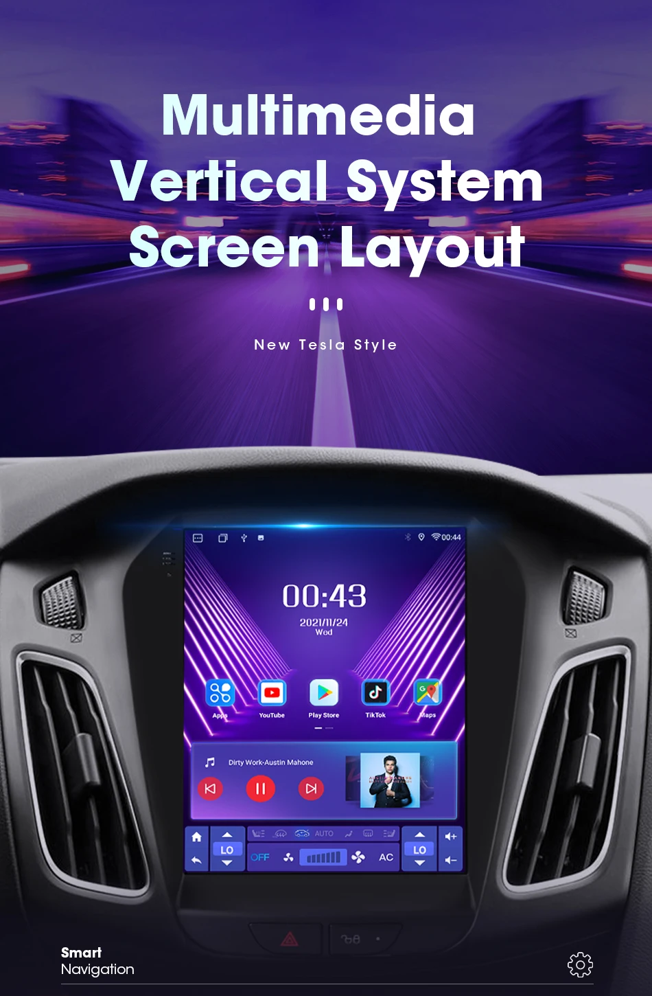 Carplay-Bildschirm Android Auto für Ford Focus 3 Mk 3 2011-2019 Autoradio UIS7865 Multimedia-Player Stereo 4G+WIFI Haupteinheit FM AM – Detail 3