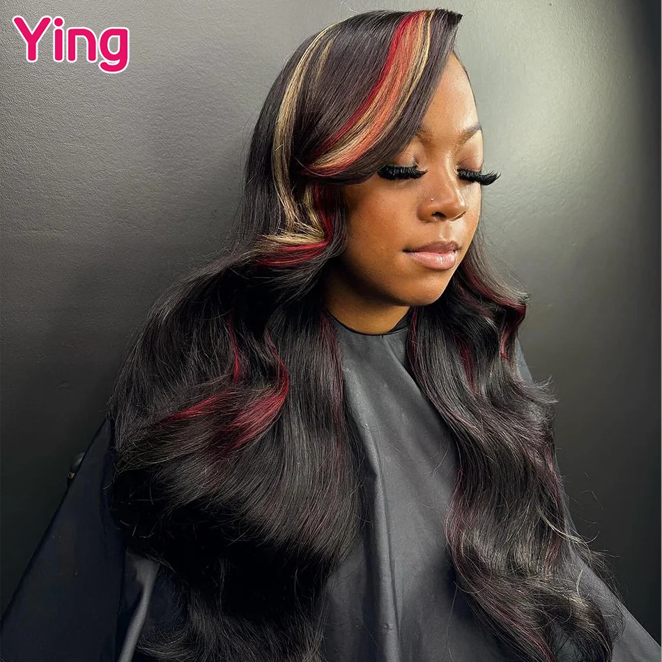 

Ying 12A 200% Highlight Red With Honey Blonde Body Wave 13x4 Wear To Go Brazilian 13x6 Lace Front Wig PrePlucked With Baby Hair