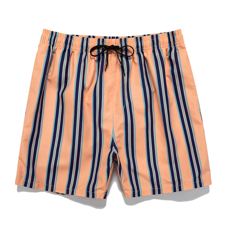 Summer Casual Shorts Men Simple Vertical Stripes Print Beach Shorts Men Loose Pattern Shorts Brand Mens Board Shorts Men Clothes black casual shorts
