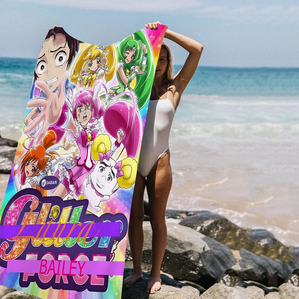 Smile Precure Microfiber Beach Towel Absorbent Quick Dry Soft Yoga