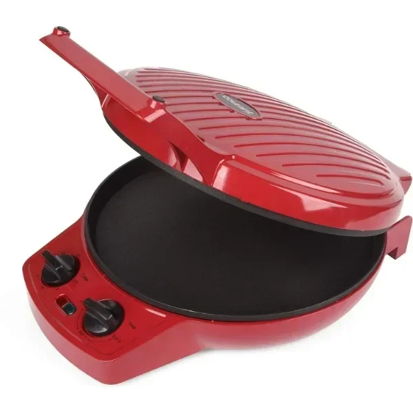 NEW Courant Pizza Maker, 12 Inch Pizza Cooker and Calzone Maker, with Timer &Temperatures control, 1440 Watts Oven convert