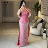 Clara Custom Pink Fishtail Shiny Off-shoulder Dresses 2025 Woman Luxury Evening Dress 2026 Ball Gown Dress Elegant Night Dresses