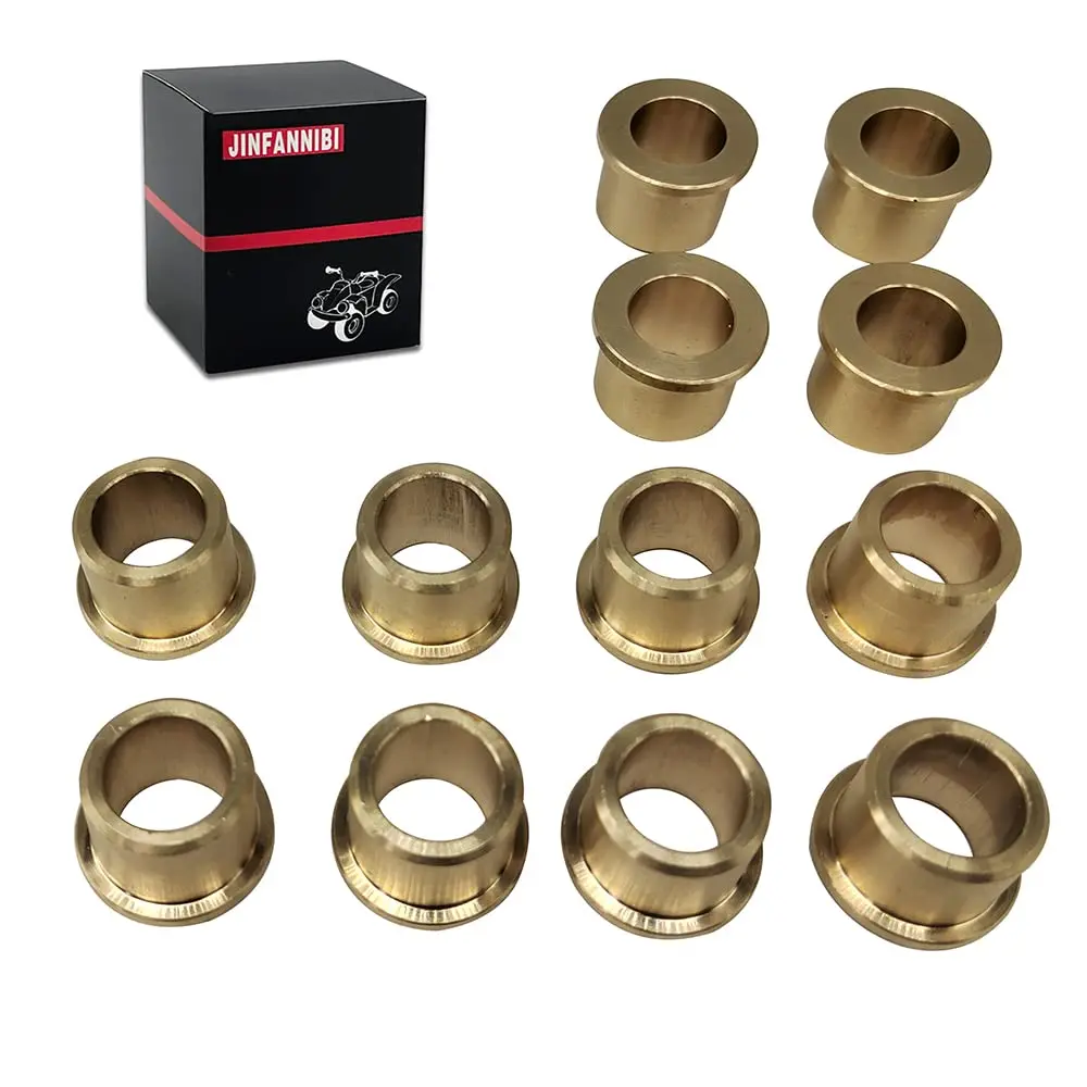 For Yamaha Blaster 200 YFS200 1988-2000 2001 2002 2003 2004 2005 2006 12pcs Solid Bush A-Arm Bushings Bronze for yfs200 atv airbox lid cover guard protector for yamaha blaster 200 yfs200 1988 2006 2002 dirt road aluminum 2xj 14412 01 00