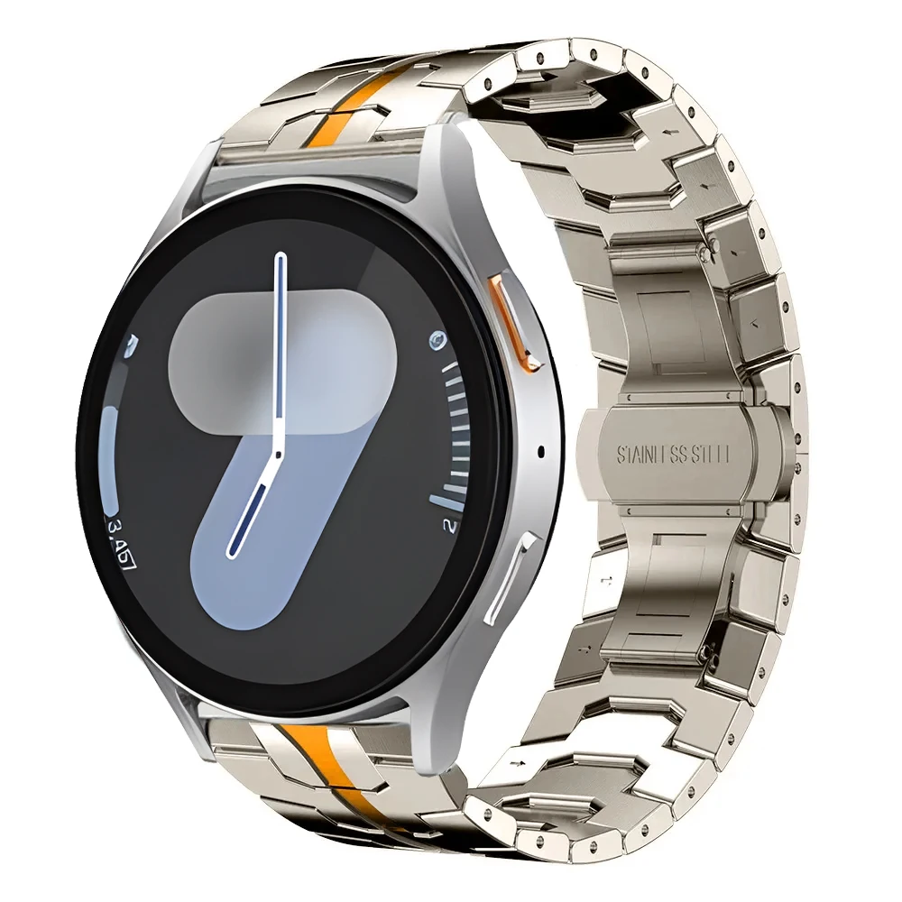 Elegant Stainless Steel Quick Fit Metal Strap, 20mm, No-Gap Design Business Bracelet