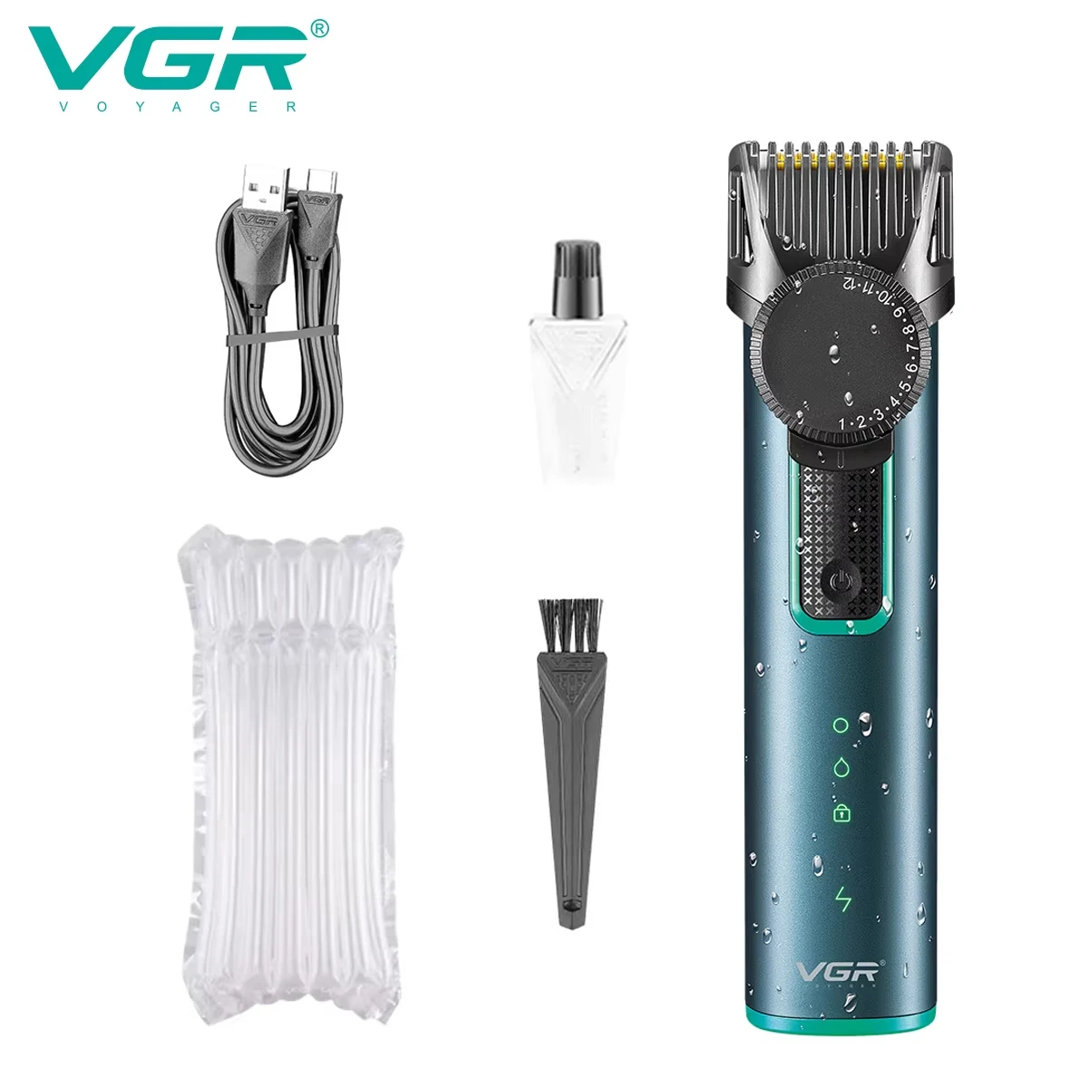 VGR الشعر المتقلب مقص الشعر الكهربائية مقاوم للماء...