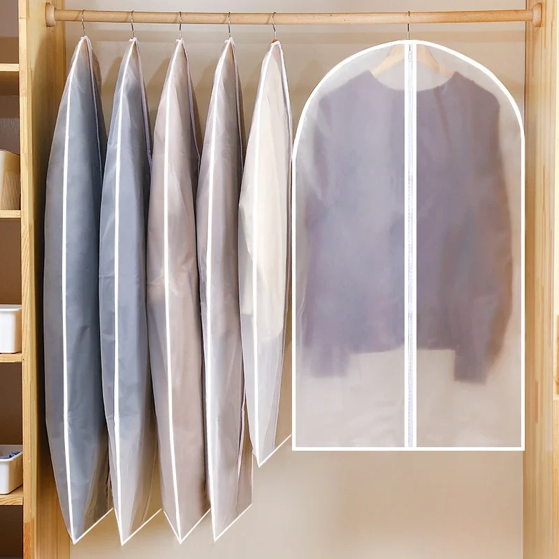 

Dust Clothes Hanging Garment Dress Suit Coat Dustproof Cover Home Storage Bag Wardrobe Hanger Clothing Covers