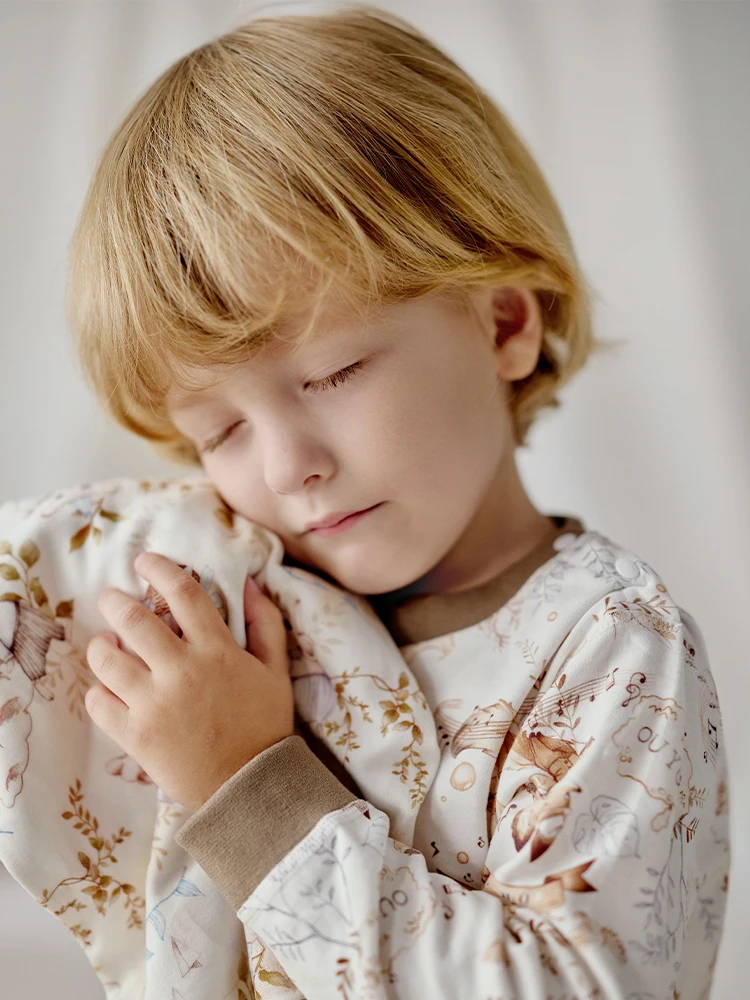 OUYUN 어린이 세트 코튼 아동복 긴 소매 홈 잠옷 아동 의류 소년 소녀 가을..