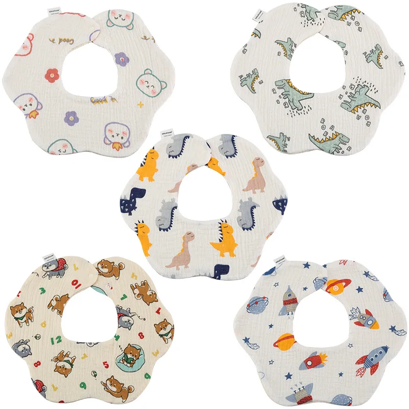 

Baby Saliva Towel 360 Degree Newborn Bib, Cotton Gauze, Bib, Anti-vomiting Pad, Male and Female Baby Neck