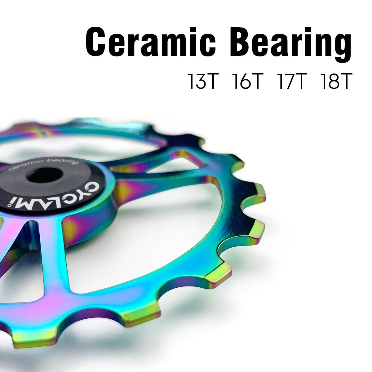 CYCLAMI 13T 16T 17T 18T vtt vélo dérailleur arrière roue Jockey roulement en céramique poulie AL7075 CNC vélo de route Guide rouleau tendeur 1 CYCLAMI 13T 16T 17T 18T vtt vélo dérailleur arrière roue Jockey roulement en céramique poulie AL7075 CNC vélo de route Guide rouleau tendeur 1