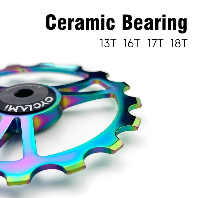 CYCLAMI 13T 16T 17T 18T vtt vélo dérailleur arrière roue Jockey roulement en céramique poulie AL7075 CNC vélo de route Guide rouleau tendeur 1
