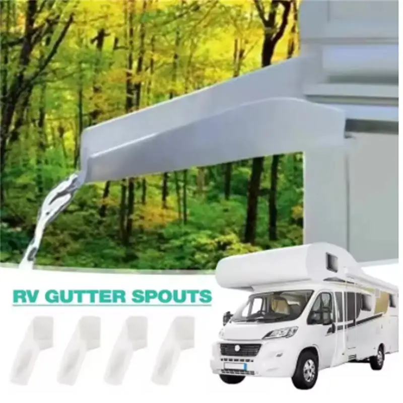 Motorhome Roof Gutter Spout Durable Roof Drain Accessories For Rv Campers Trailers Roof Extender Guides Rainwater Away Tools