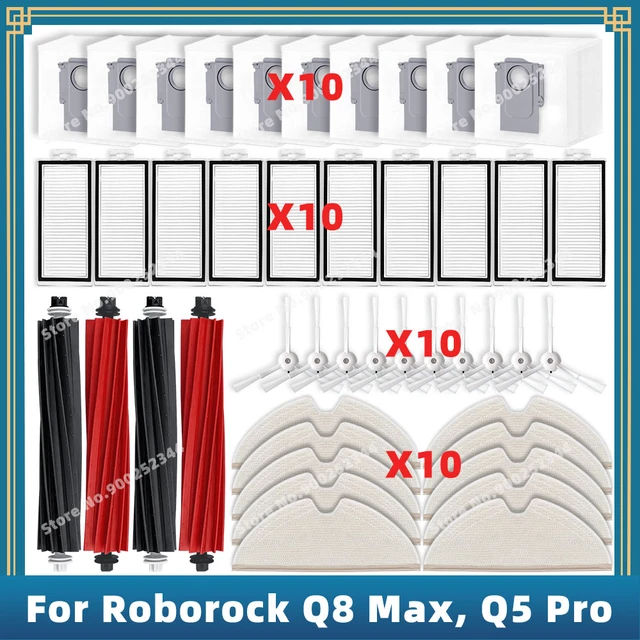 For Roborock Q8 Max, Q8 Max+, Q5 Pro, Q5 Pro+ Replacement Spare Parts Main  Side Brush Hepa Filter Mop Cloth Dust Bag - AliExpress