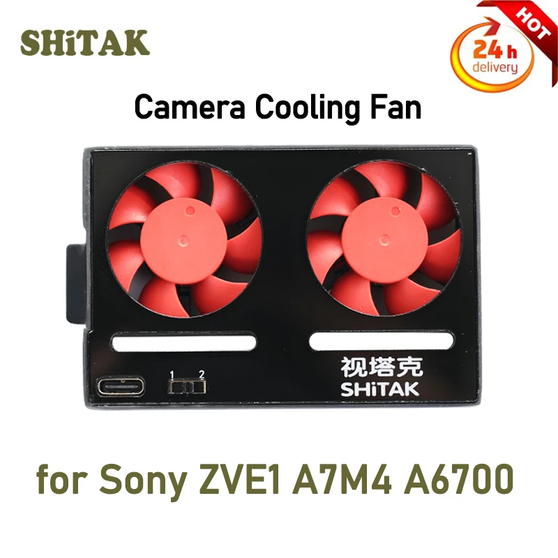

Вентилятор охлаждения камеры для Sony ZVE1 A7M4 A6700, Shitak, удобный радиатор для камеры, встроенный аккумулятор с длительным сроком службы батареи