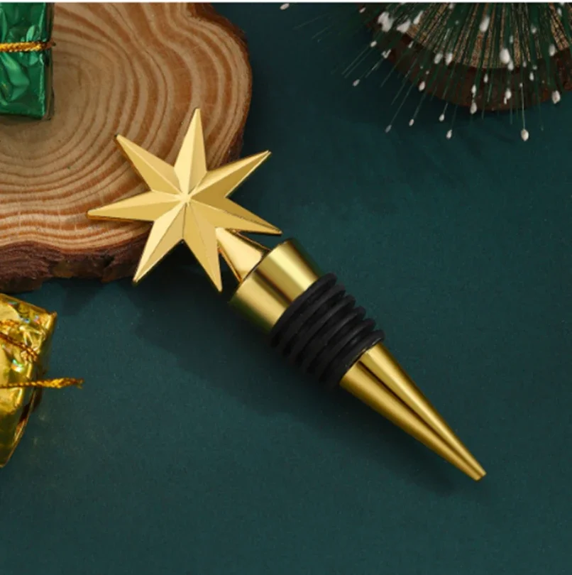 Bottle Stopper Seal wine stopper Wine Accessories Tools Creative Gifts Christmas Decoration Snowflake Alloy