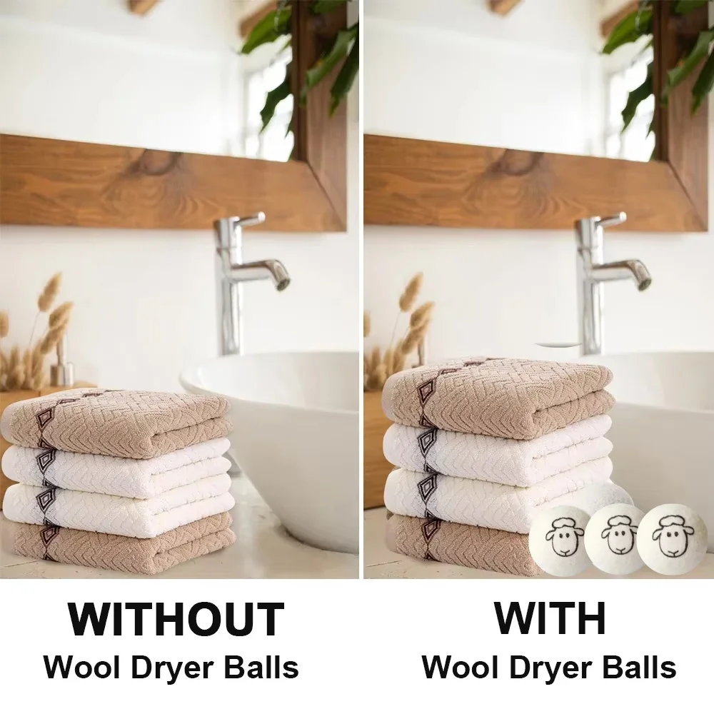 Laundry Ball 1-12Pcs Wool Drying Balls Reusable 5cm Dryer Kit for Clothes Softener Antistatic Anti-winding Home Washing Machine Supplies