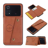 PU Leather Wallet Phone Case For Xiaomi Poco X4 Pro Card Slot Back Cover For Poco Poko Pocco Little X4Pro X 4 Pro 4Pro X4 Pro 5G 1