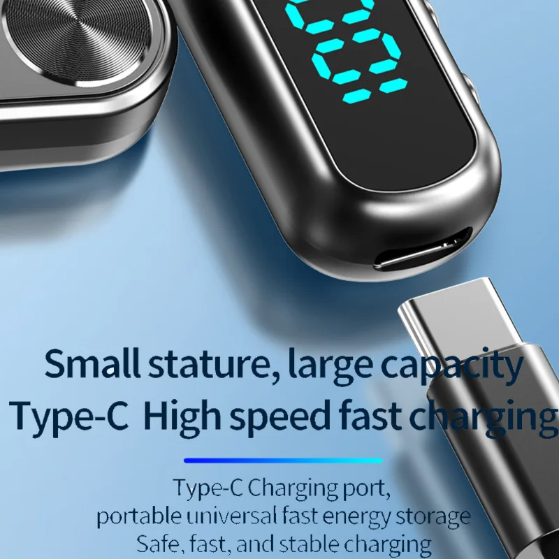 Single Ear Bluetooth 5.5 Wireless Earphone LED Display Ear-Hook Headset 180&deg; Rotatable Wireless Earbuds Waterproof Sport Headset