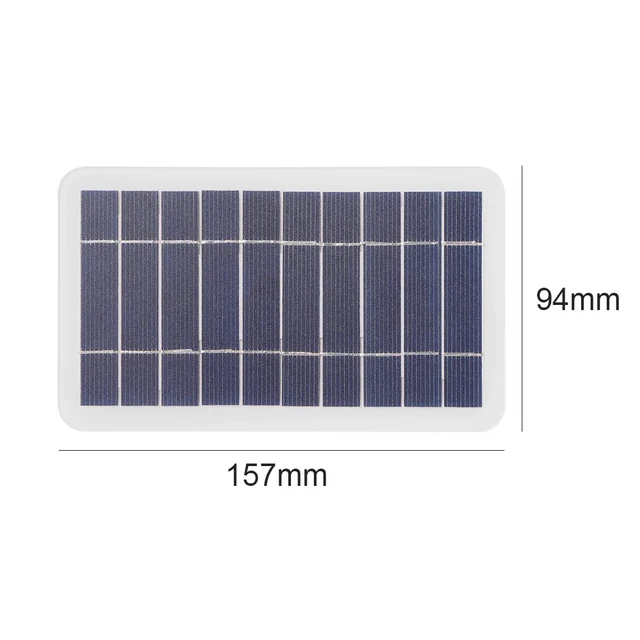 5V 5W Solar Panel Portable Solar Charging Pad With USB Safe Charging Stabilizer Battery Charger Outdoor Cell Phone Mobile Power 2