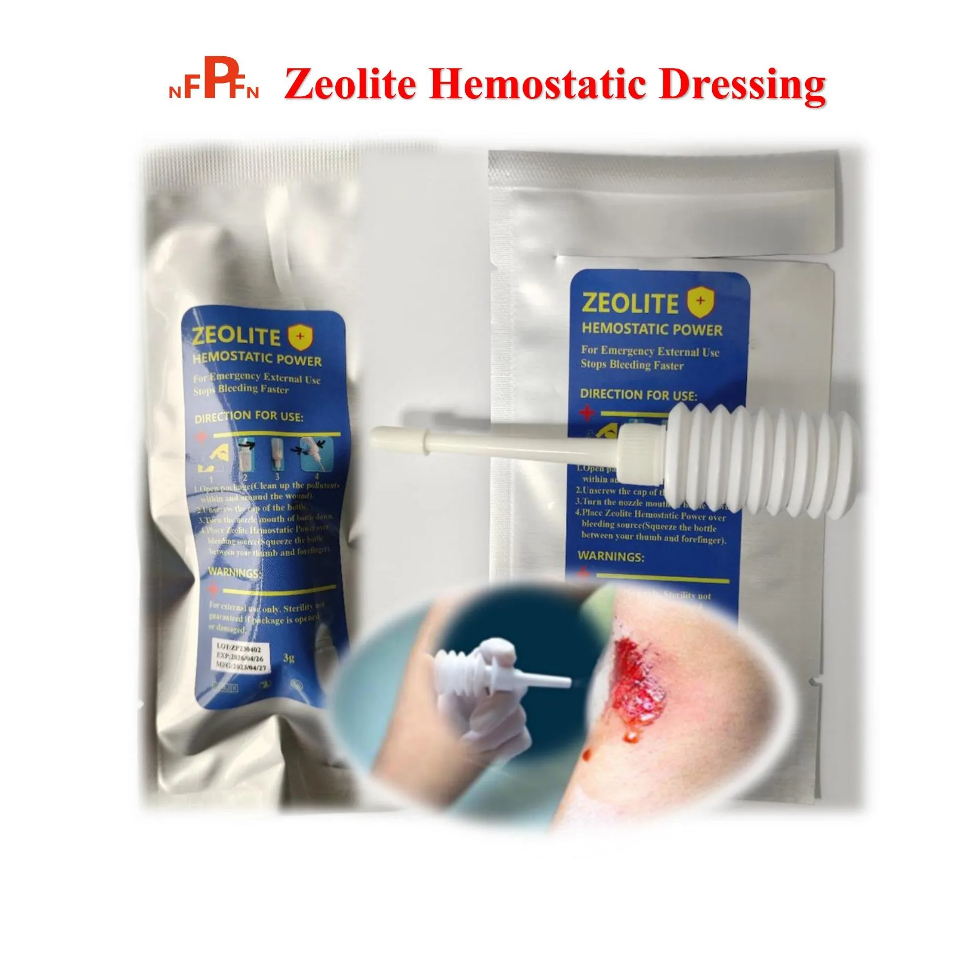 Tccc Tactical Zeolite Emostatica Power Dressing Emergency Outdoor Binding Fasciatura Fissa Kit Di Pronto Soccorso Medicazione Per Ferite Mediche