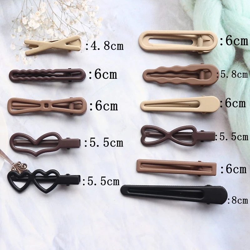 新品未使用 ストールクリップ 【ハート型クリスタルガラス】✳リラインス 8Pcs/Set Women Girls Vintage Frosted Star Oval Square Hair