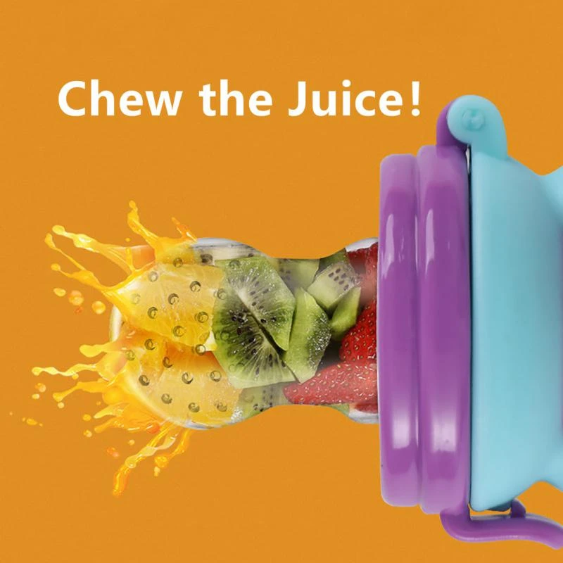 Baby Silicone Nipple Chew Juice Pacifier Fruit Feeding Nipple Fresh