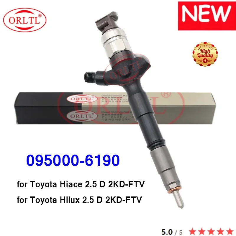 

ORLTL New Original Injector 095000-6190 0950006190 095000 6190 8976024852 8976024853 for Toyota Hiace/Hilux 2.5 D 2KD-FTV