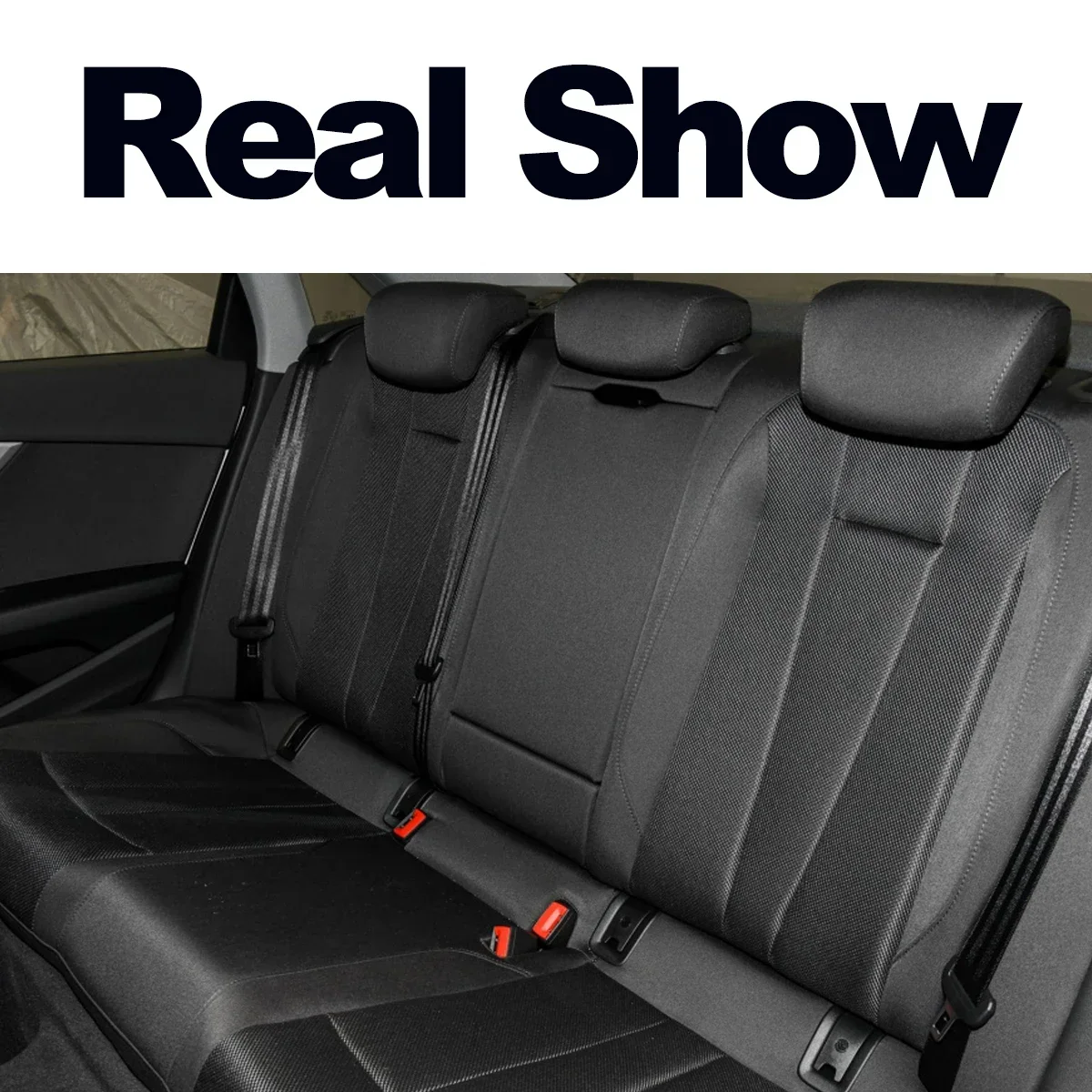 Isofix Cover Audi A6 2010 Isofix 1PC Black Grey Rear Seat Isofix