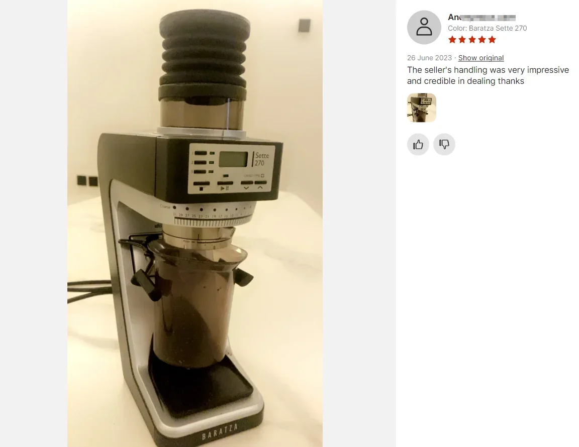 Description Picture 3 of itemCAFEMASY Coffee Grinder Single Dose Hopper For Baratza Sett 270/30 Silicone Bellow With PC Hopper Grinder Bin Blowing Clean Tool