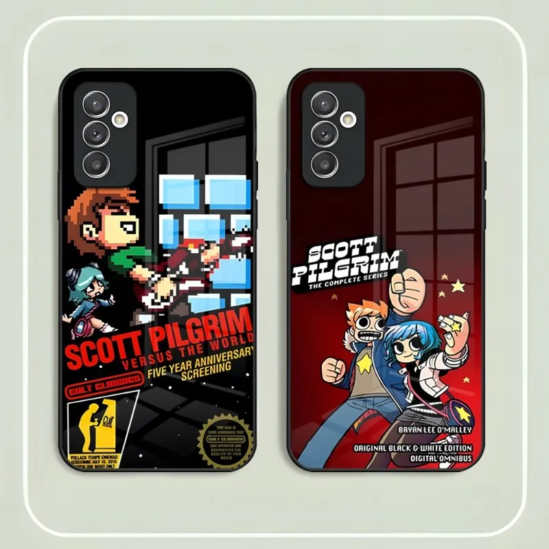 Scott Pilgrim Vs Il Mondo Cassa Del Telefono In Vetro Temperato Per Samsung A52 A22 A21 A71 A20 A31 A12 A51 A40 A10 A32 A72 A30 Della Copertura Poster