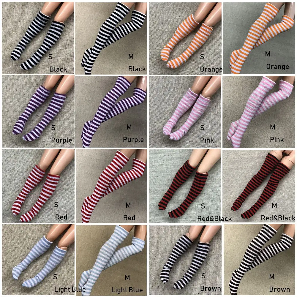 Fashion Dollhouse Decoration  Children  Girl Stripe Socks Christmas Gift 's Clothes Accessories 1/6  Stockings