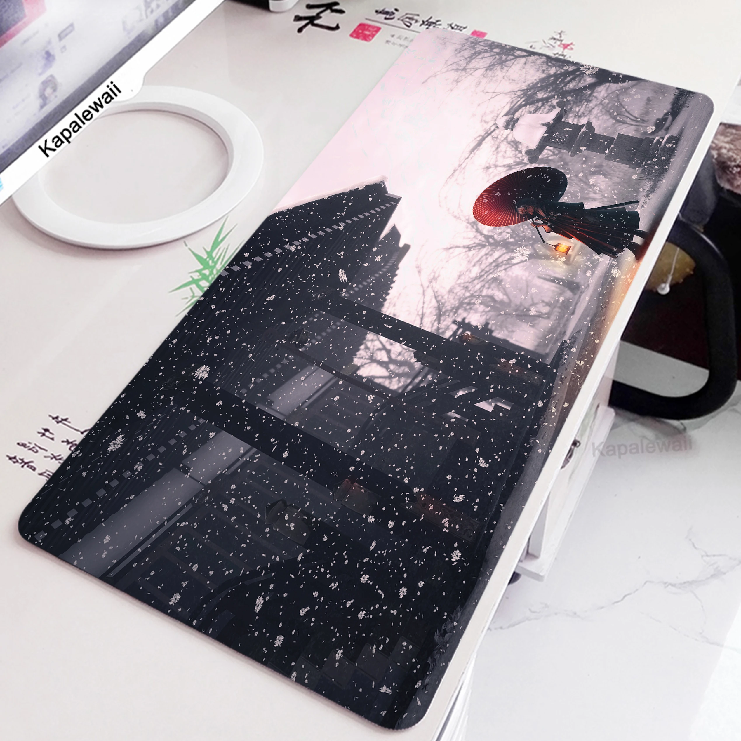 

Gaming Mouse Pad Gamer Computer Mousepad Keyboard Mat Japanese Samurai Game Mouse Mat Natural Rubber Laptop Carpet XXL 900x400mm