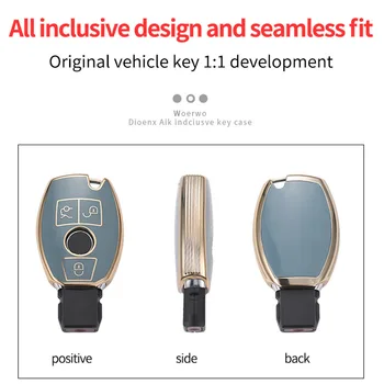 Copertura della cassa chiave dell'automobile di TPU per Mercedes Benz w211 w204 A B R classe G GLK GLA GLC GLR W210 W176 W202 W463 accessori Shell portachiavi - Copertura della cassa chiave dell automobile di TPU per Mercedes Benz w211 w204 A B