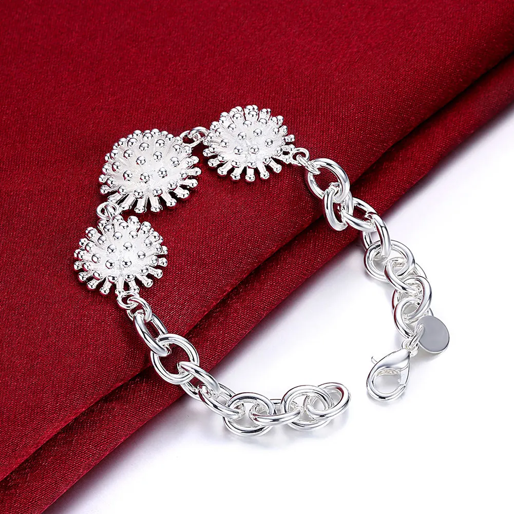 

925 Sterling Silver Bracelet 3 Firework Bracelets For Women Fashion Jewelry Birthday Gifts