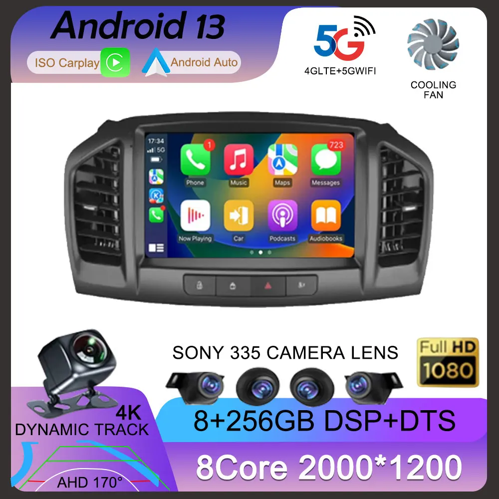 

Android 13 Car Radio For Buick Regal 2009 - 2013 / Opel Insignia 2008 - 2012 GPS Carplay Auto Multimedia WIFI Video Player QLED