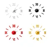3D DIY Wall Clock Modern Frameless Large Mirror Surface Effect Wall Clock for Home Living Room Bedroom Decoration (Silver) 5