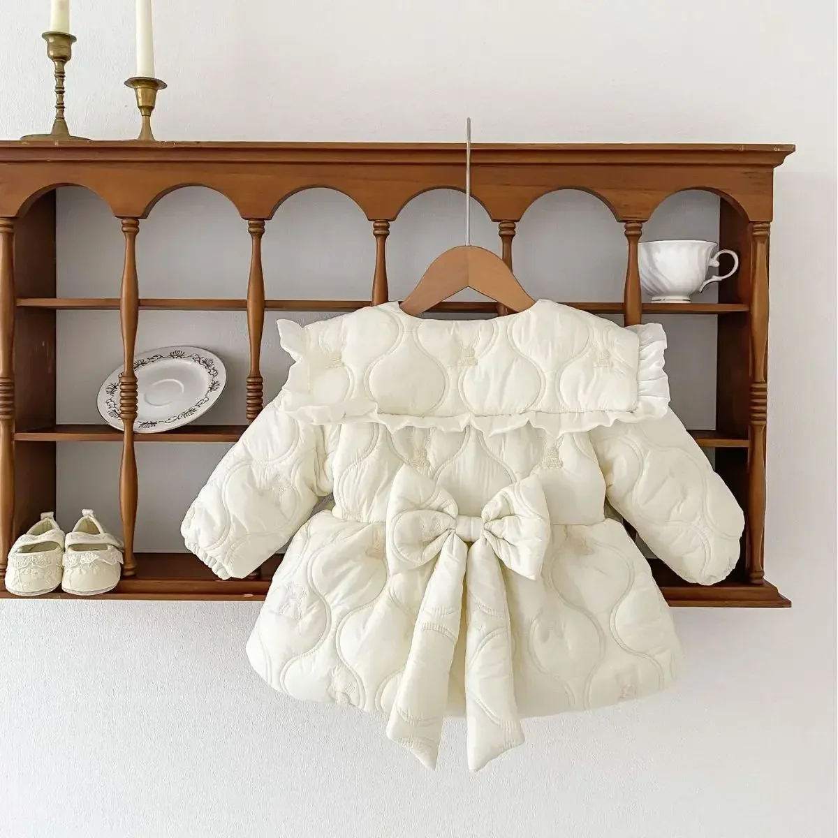 Baby Girls Cotton-padded Jacket Coat Winter Plus Velvet Baby Girl's Coat Fashion Warm Outerwear 7935