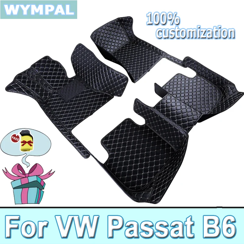 

Кожаные автомобильные коврики на заказ для VW Passat B6 2007 2008 2009 2010 2011, коврики, коврики, подкладки для ног, аксессуары