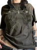 Women Gothic Tops Printed Casual Loose Summer Basic Short Sleeve T-Shirts Streetwear Aesthetic Grunge Clothes 1